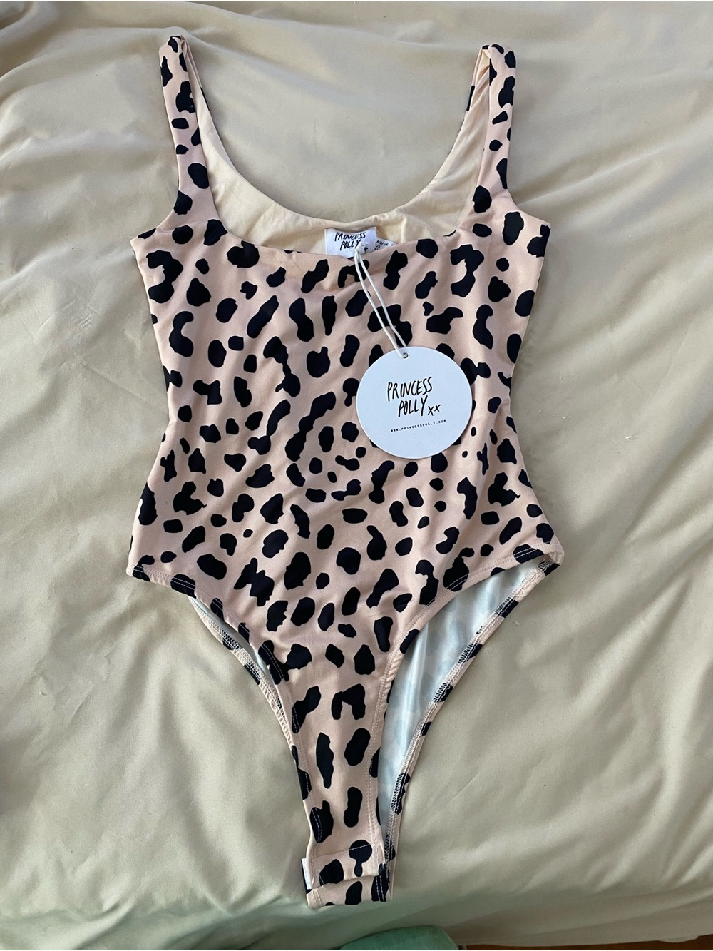 Princess Polly Beige and Black Leopard Print Bodysuit